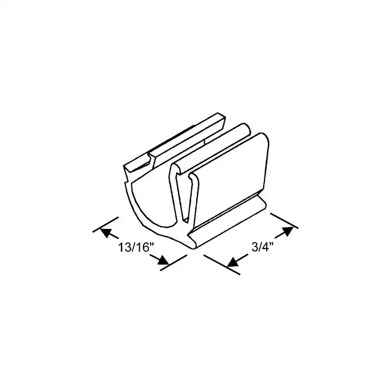 Brixwell Single Flush Glazing Clip, Plastic Material, 3/4 Length, 13/16 Width, White Finish