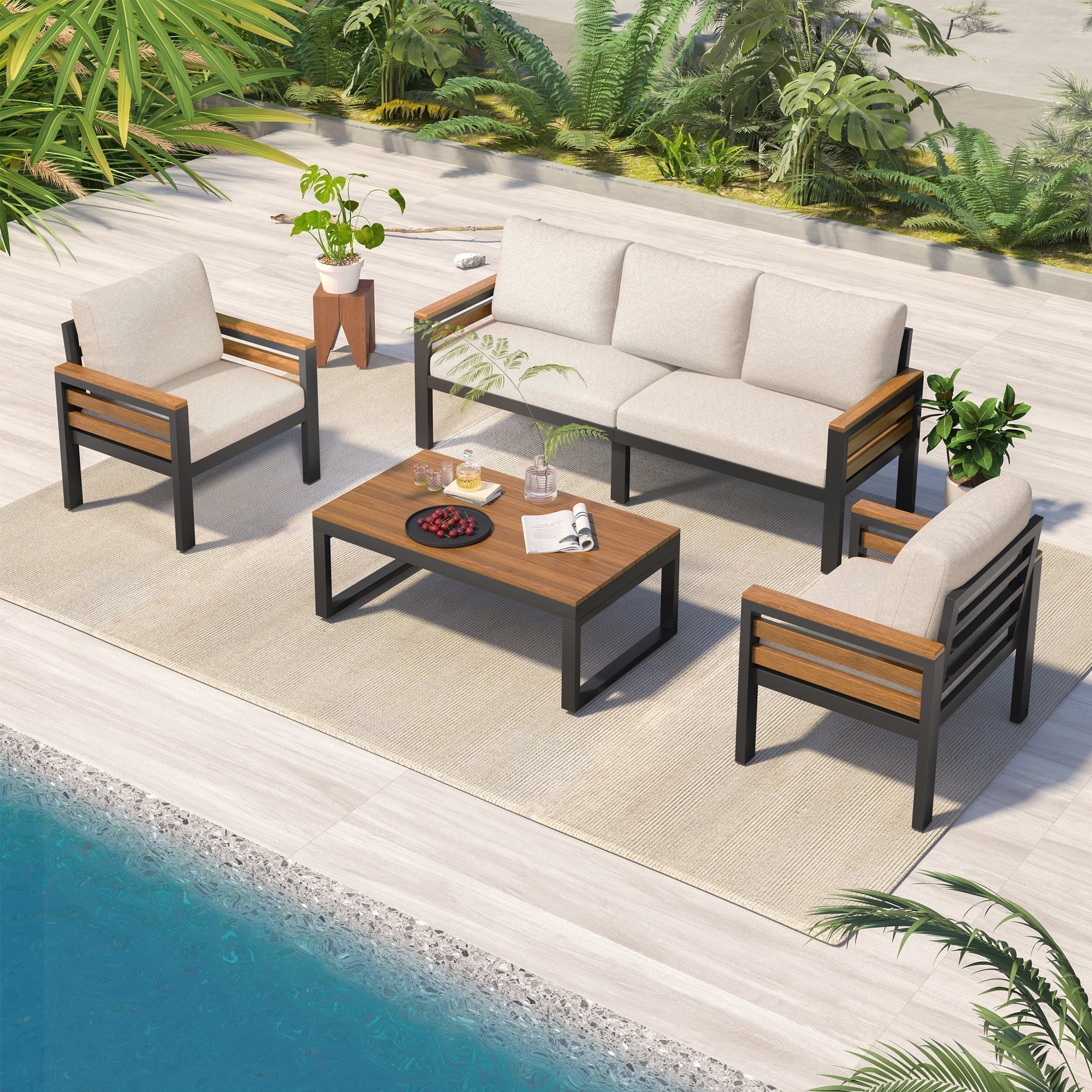 4-Piece Outdoor Furniture Sofa Set