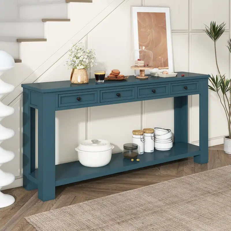 Console Table/Sofa Table with Storage Drawers and Bottom Shelf