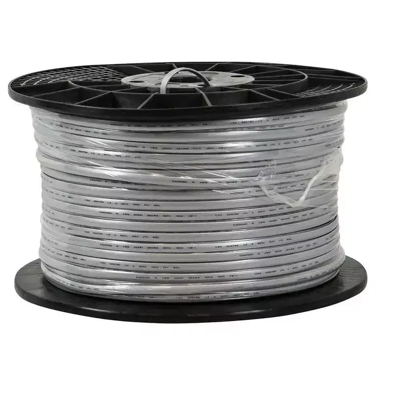 Monoprice Stranded Bulk Phone Cable - 1000 Feet - Silver | 6 Conductor, 26AWG, Flat Cable