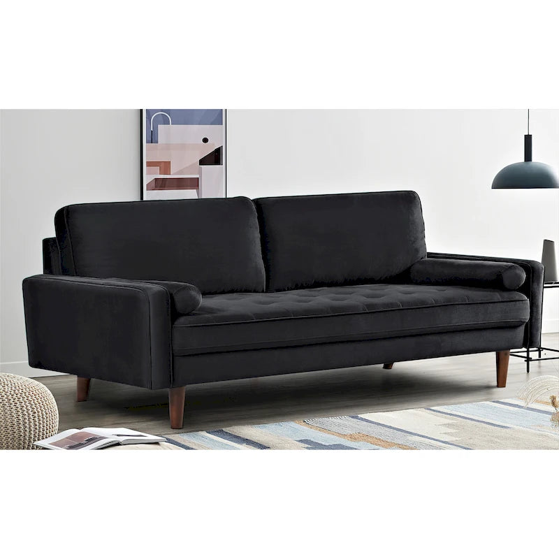 Monahan 70W Wood Frame Velvet Tufted Sofa