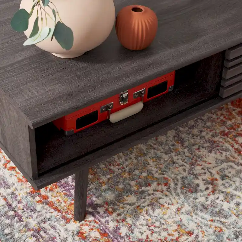 SAFAVIEH Ameetha Mid-Century 1-Shelf Walnut Coffee Table - 46 W x 23 D x 16 H - 46Wx23Dx16H