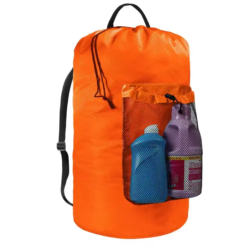 Narwey Laundry Bag with Shoulder Straps and Mesh Pocket Laundry Backpack