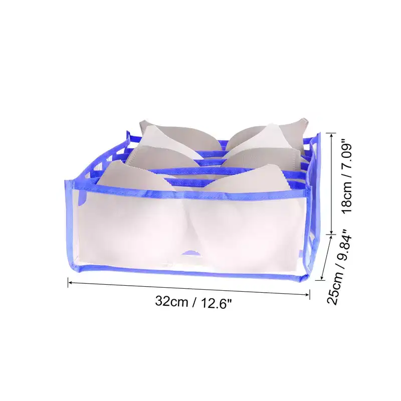 Unique Bargains 6 Grids Clothes Organizer Compartment Storage Box for Underwear Thin Jeans