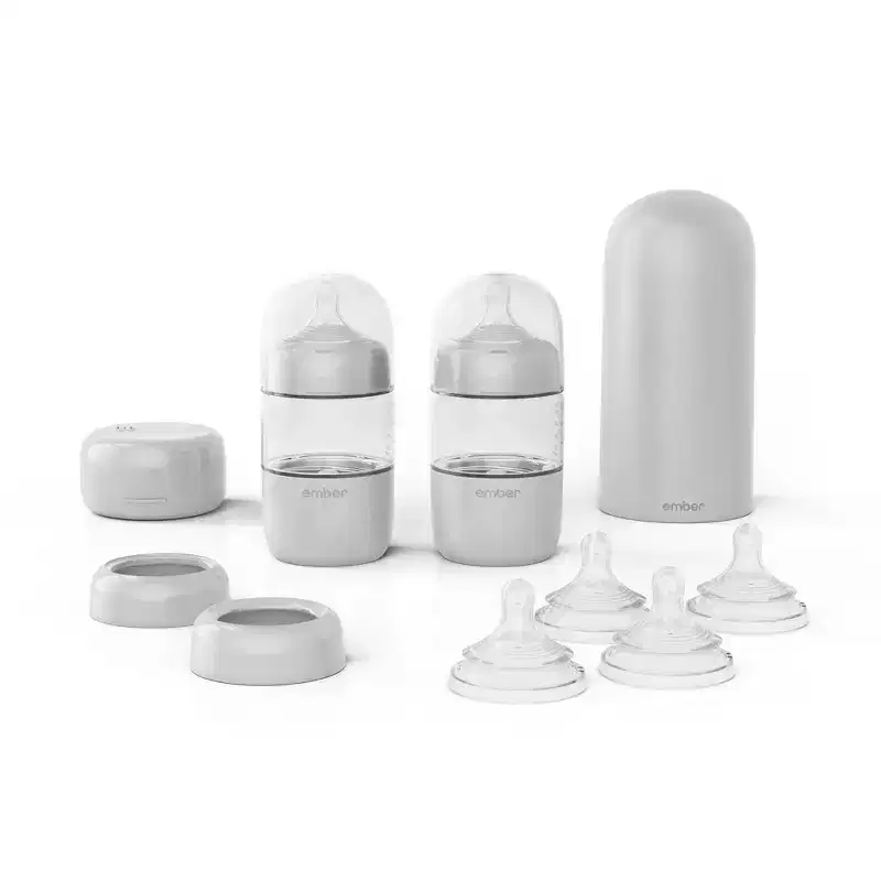 Ember Self-Warming Smart Baby Bottle System: BPA-Free, AC Adapter, Battery Powered