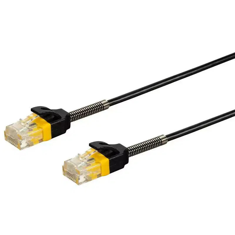 Monoprice Cat6 Ethernet Patch Cable - 10 feet - Black | Reinforced, Snagless RJ45 Stranded 550MHz UTP Pure Bare Copper Wire 30AWG - SlimRun Series