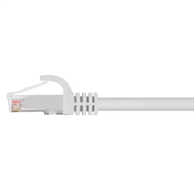 Monoprice Cat6 Ethernet Patch Cable - 0.5 Feet - White | Network Internet Cord - RJ45, Stranded, 550Mhz, UTP, Pure Bare Copper Wire, 24AWG - Flexboot