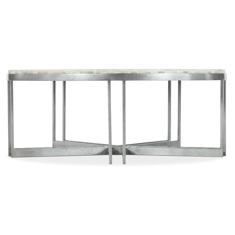 Hooker Furniture 5934-80111-00 Melange 42 Diameter Onyx and Steel