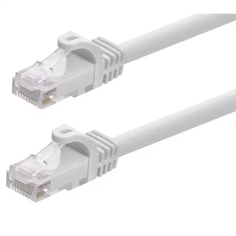 Monoprice Cat5e Ethernet Patch Cable - 5 Feet - White | Network Internet Cord - Snagless RJ45, Stranded, 350Mhz, UTP, Pure Bare Copper Wire, 24AWG -