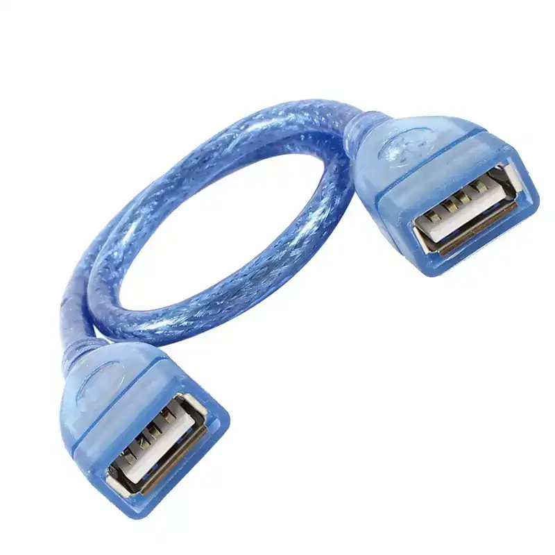 Unique Bargains 1FT Blue USB 2.0 Extension Cable Type a Female to Female F/F USB 2.0 Extension Cord 30cm
