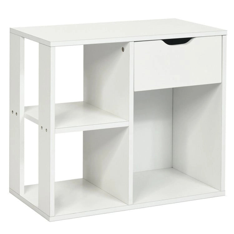 3-tier Side Table with Storage Shelf & Drawer Space - 23.5 x 12 x 20.5 (L x W x H)