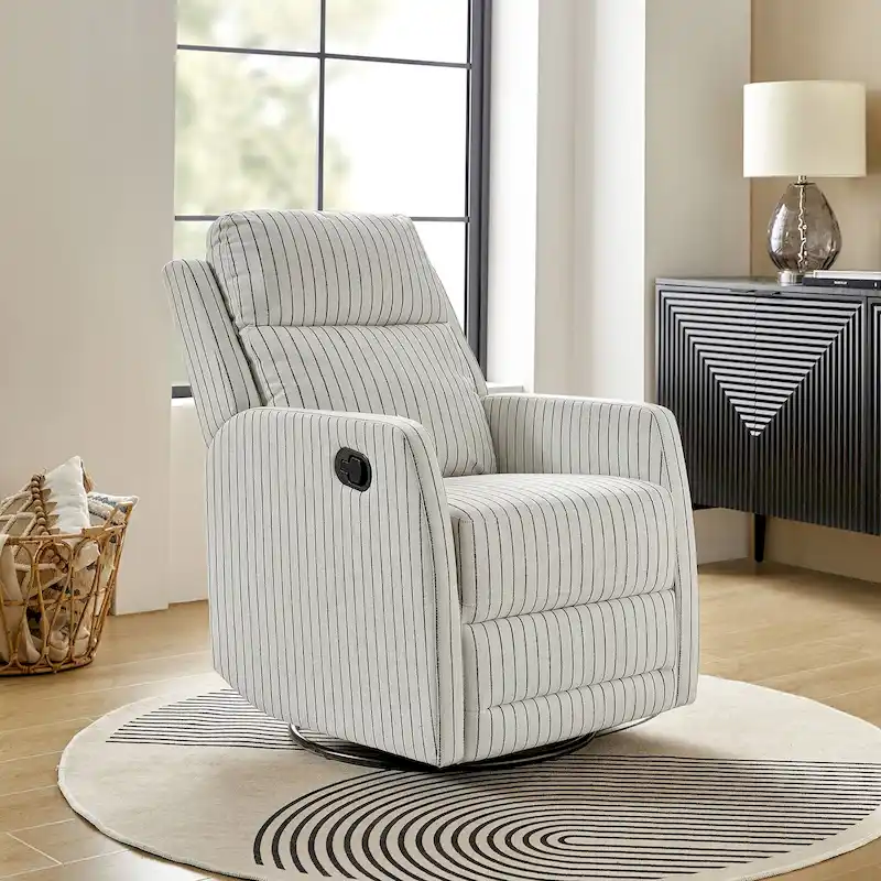 Diana Modern Polyester 360-degree Swivel Rocker Recliner by HULALA HOME