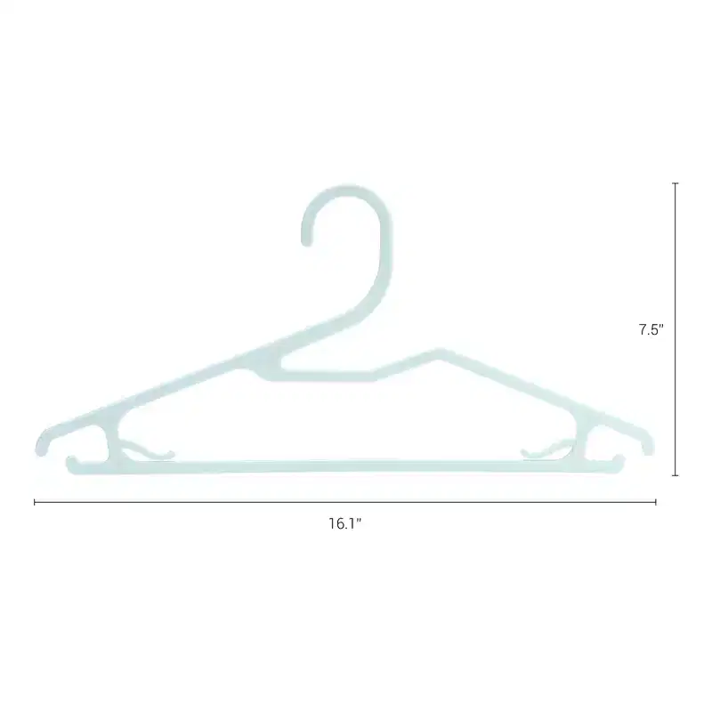 REGALWOVEN 10 Pcs Plastic Durable Space Saving Non-Slip Hook Clothes Hangers