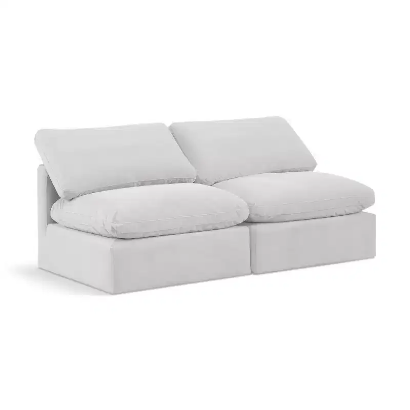 Meridian Furniture Indulge Cream Velvet Modular Sofa
