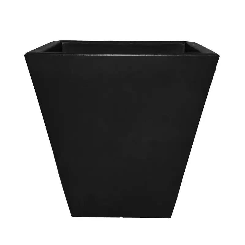 Tusco Products Cosmopolitan Planter, Square, Black, 22in