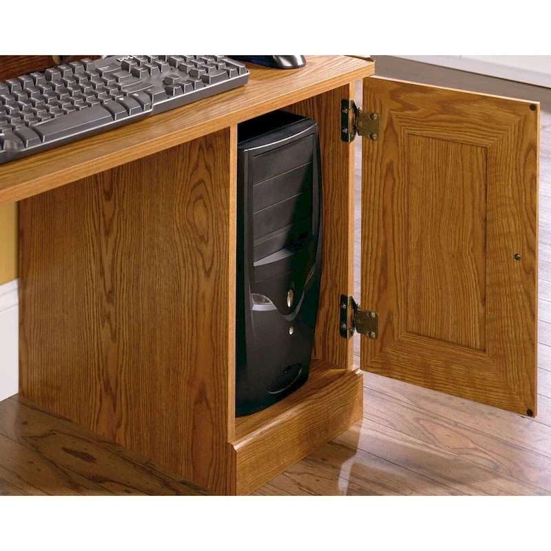 Classic Cherry Single-User Computer Desk with Hutch