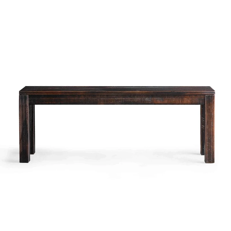 Solid Wood Backless Bench