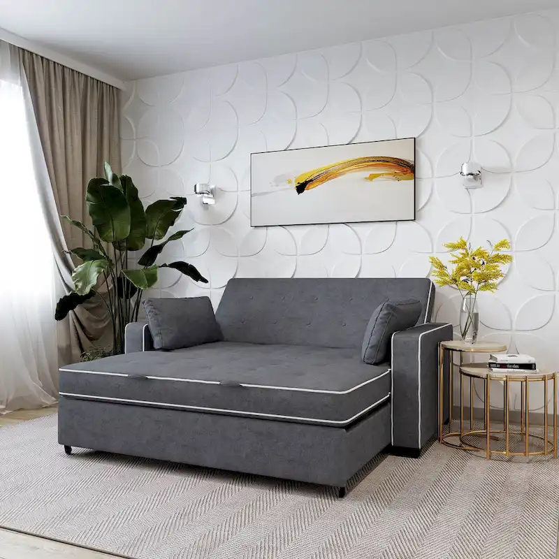 Full Convertible Loveseat with Finger Guard Protection