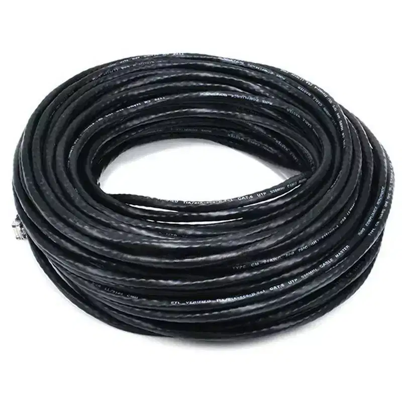 Monoprice Cat5e Ethernet Patch Cable - 100 Feet - Black | Network Internet Cord - RJ45, Stranded, 350Mhz, UTP, Pure Bare Copper Wire, 24AWG