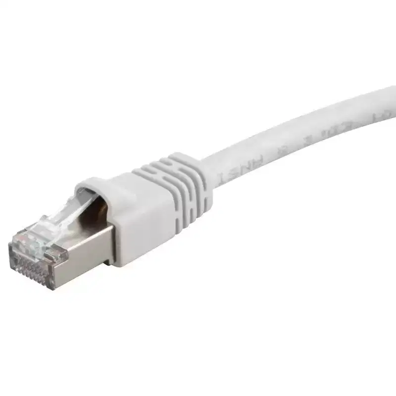 Monoprice Cat6A Ethernet Patch Cable - 100 Feet - White | Network Internet Cord - RJ45, 550Mhz, STP, Pure Bare Copper Wire, 10G, 26AWG