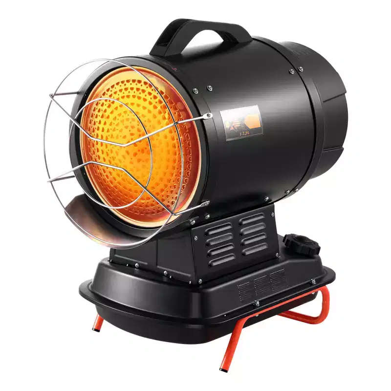 VEVOR 70000 BTU Radiant Kerosene Diesel Heater, Portable Industrial Space Heater with Adjustable Temp & Handle, Ideal for Jobsite/Garage,Black