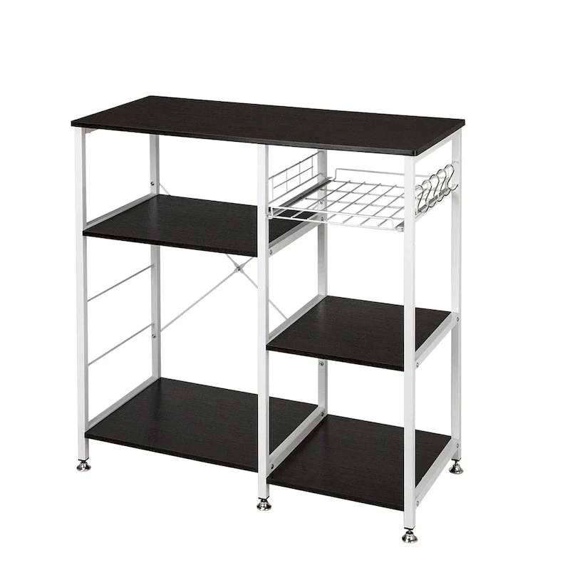 35.5 Kitchen Baker's Rack 3-Tier Microwave Stand Dark Brown