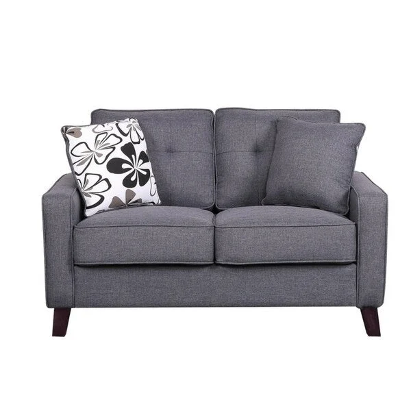 Lillana Linen Upholstered Tufted Loveseat