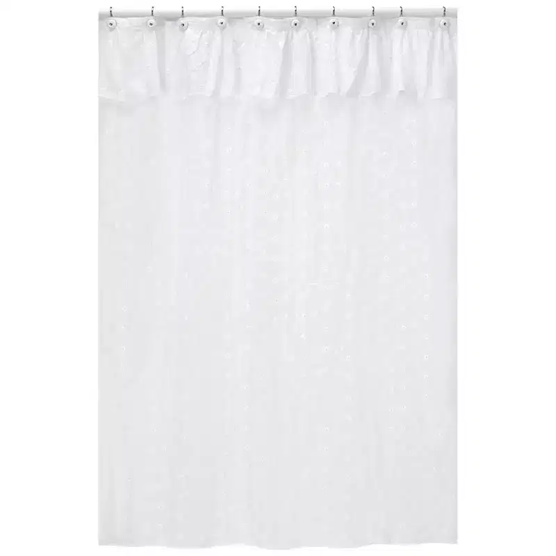 Sweet Jojo Designs Shower Curtain 72in.x72in. Eyelet White