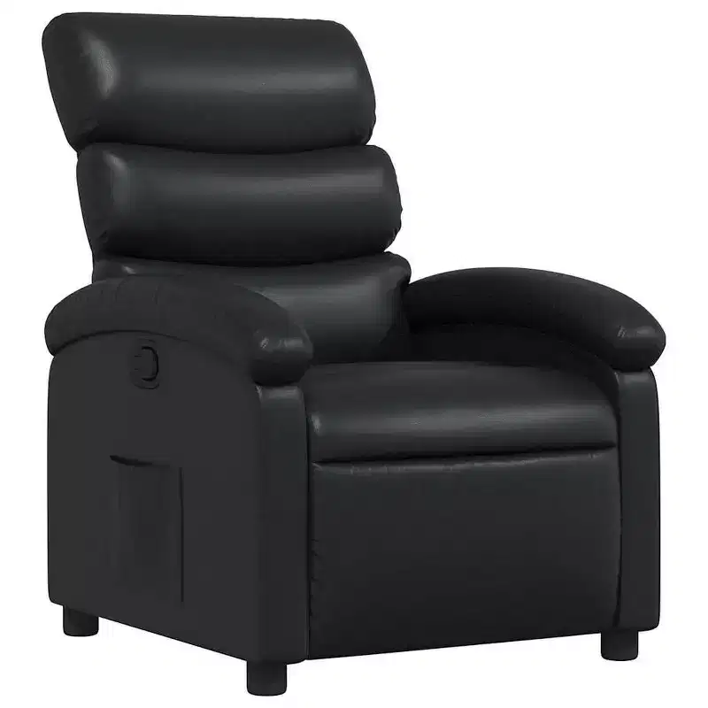 Adjustable Recliner Chair with Faux Leather Upholstery
