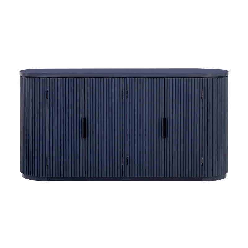 63W 4-Door Storage Cabinet with Metal Handles - N/A
