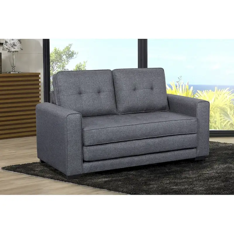 Daisy Modern Fabric Loveseat and Sofa Bed