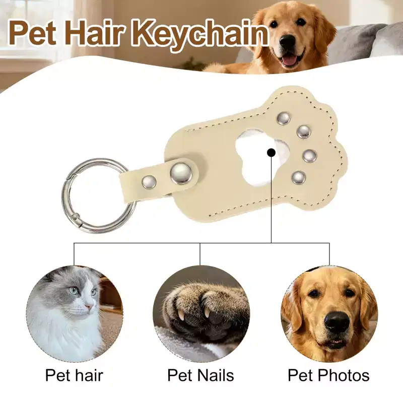 Unique Bargains Leather Paw Print Design Memorial Gift Pet Memorial Products Pet Furniture Accessories 2 Pcs