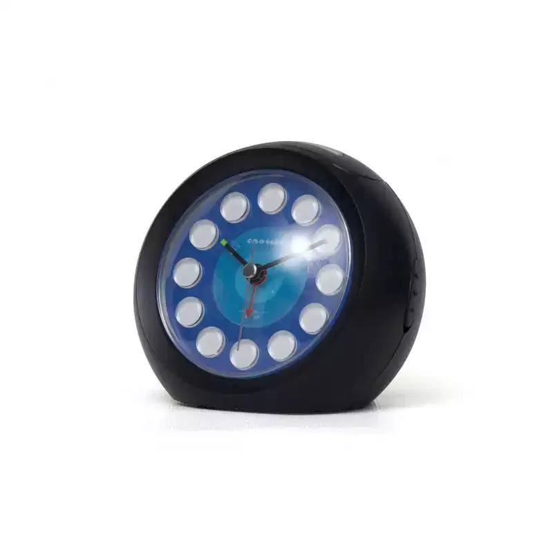 White Quiet Sweep Alarm Clock with USB Port - Crosley: Modern Table Clocks, LED Display, for All Ages