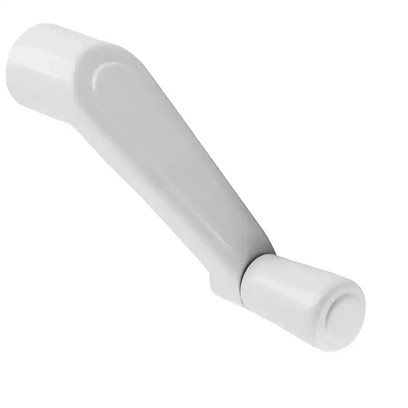 Brixwell Crank Handle 3/8 Spline 9 Handle Length, 3-7/8 Inner And 4-3/4 Outer Hole Spacing, Metal Material, White Finish