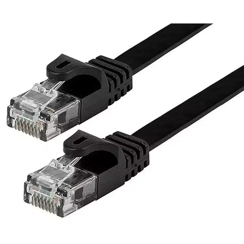 Monoprice Cat6 Ethernet Patch Cable - 50 Feet - Black | Flat Snagless RJ45, Flat, 550MHz, UTP, Pure Bare Copper Wire, 30AWG - Flexboot Series