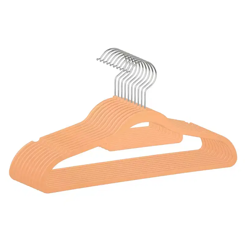 REGALWOVEN Durable Non-Slip Space Saving 360 Degree Swivel Hook Standard Hangers 16.5x7.9inch 10 Pcs