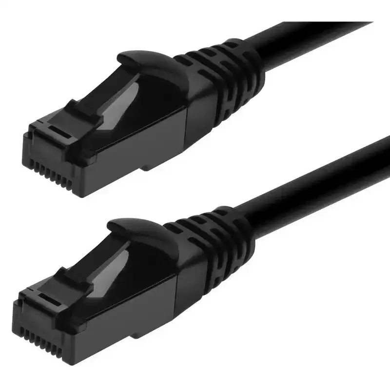 Monoprice Cat6A Flexible TPE Patch Cable - 10 Feet - Black | UTP, 24AWG, 500MHz, Pure Bare Copper, Snagless RJ45, Ethernet Cable - Flex Series