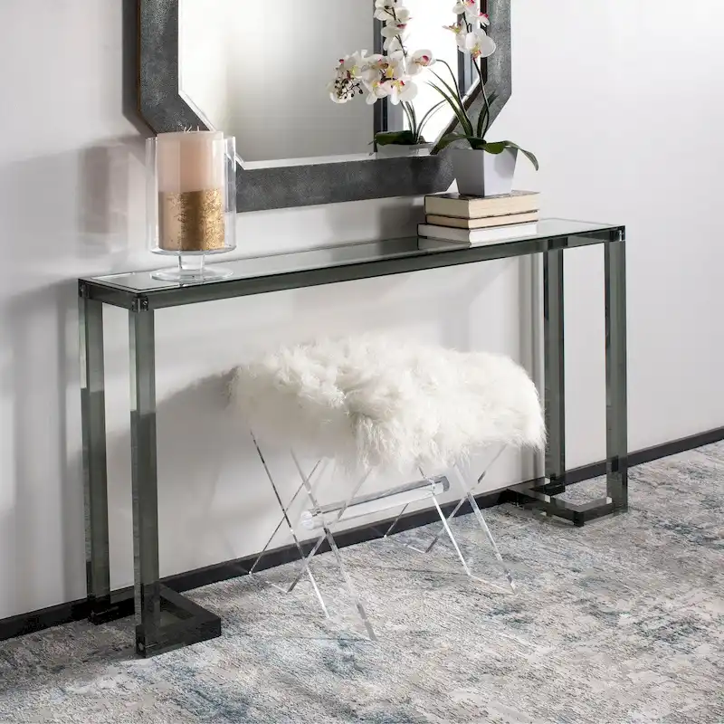 SAFAVIEH Couture Camryn Acrylic Console Table - Clear - 60 W x 10 L x 30 H - 52Wx10Dx30H