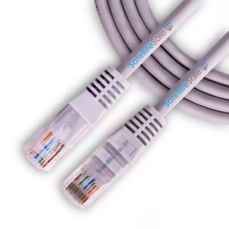 SatelliteSale RJ45 Cat-5e Network Ethernet UTP 4 Path Internet Cable 100 MHz 1000 Mbps Universal Wire Gray Cord
