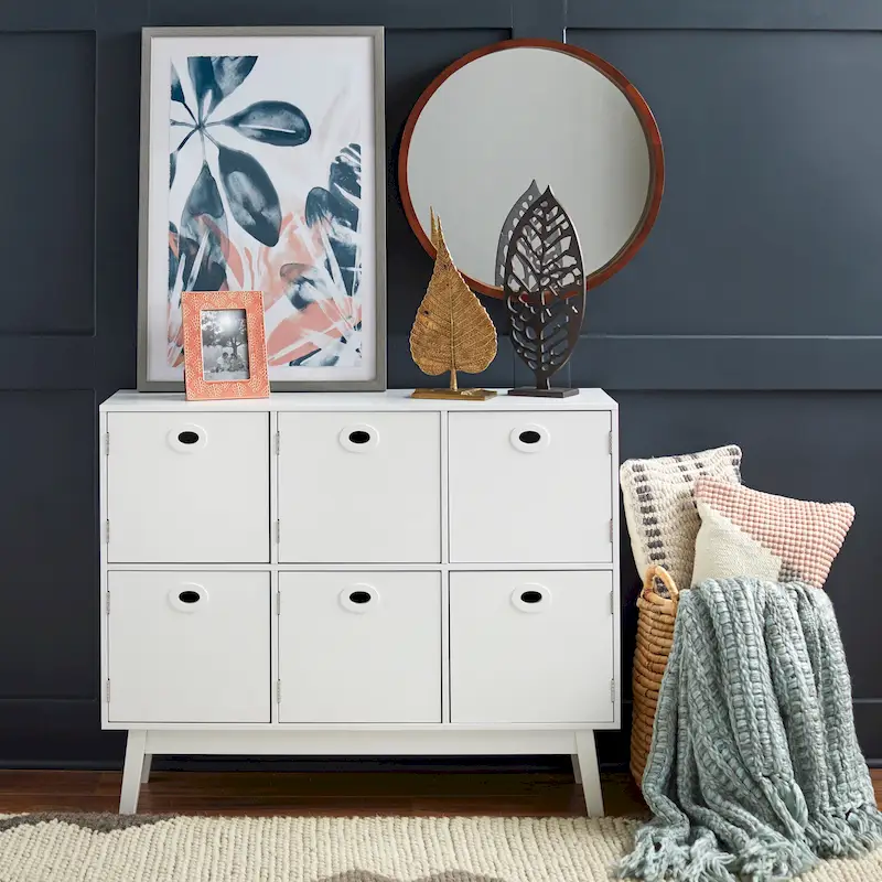 Simple Living Jamie Mid-Century Modern 6-door Storage Cabinet