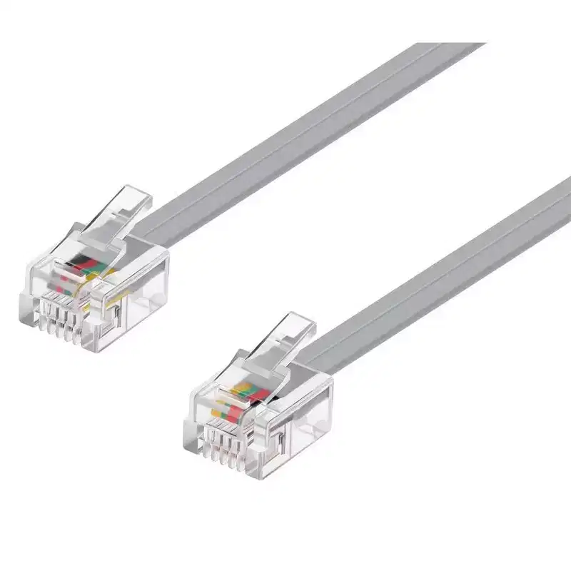 Monoprice Landline Telephone Cable - 7 Feet - RJ11(6P4C) Reverse for Voice