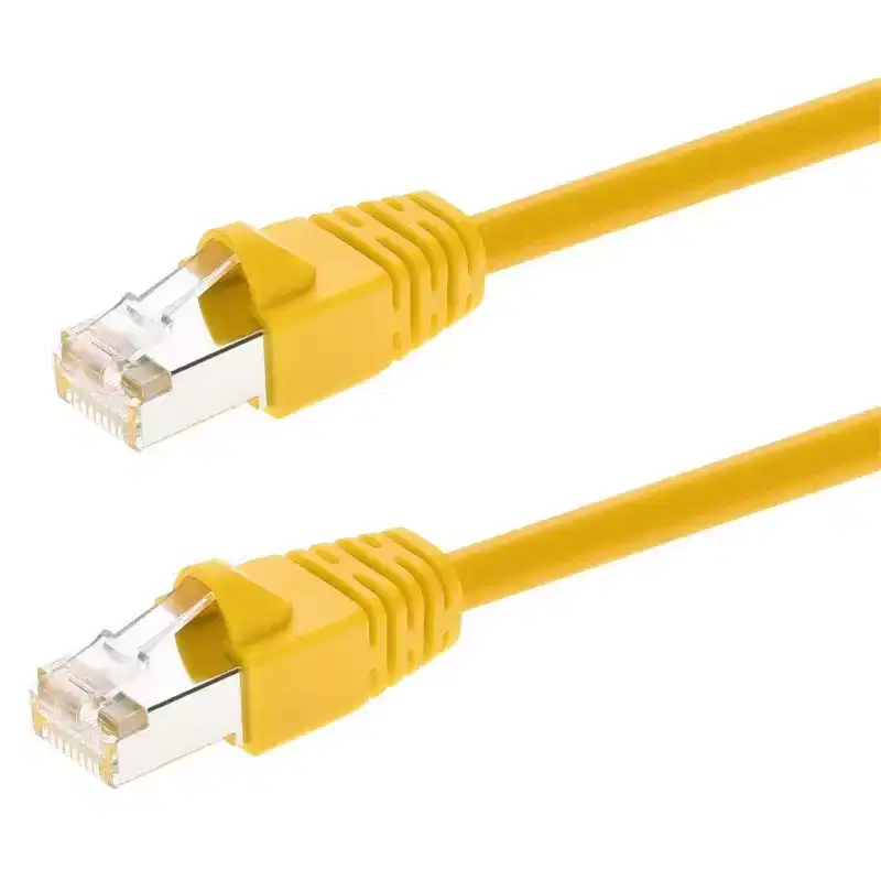 Monoprice Cat6A Ethernet Patch Cable - 5 Feet - Yellow | Network Internet Cord - RJ45, 550Mhz, STP, Pure Bare Copper Wire, 10G, 26AWG