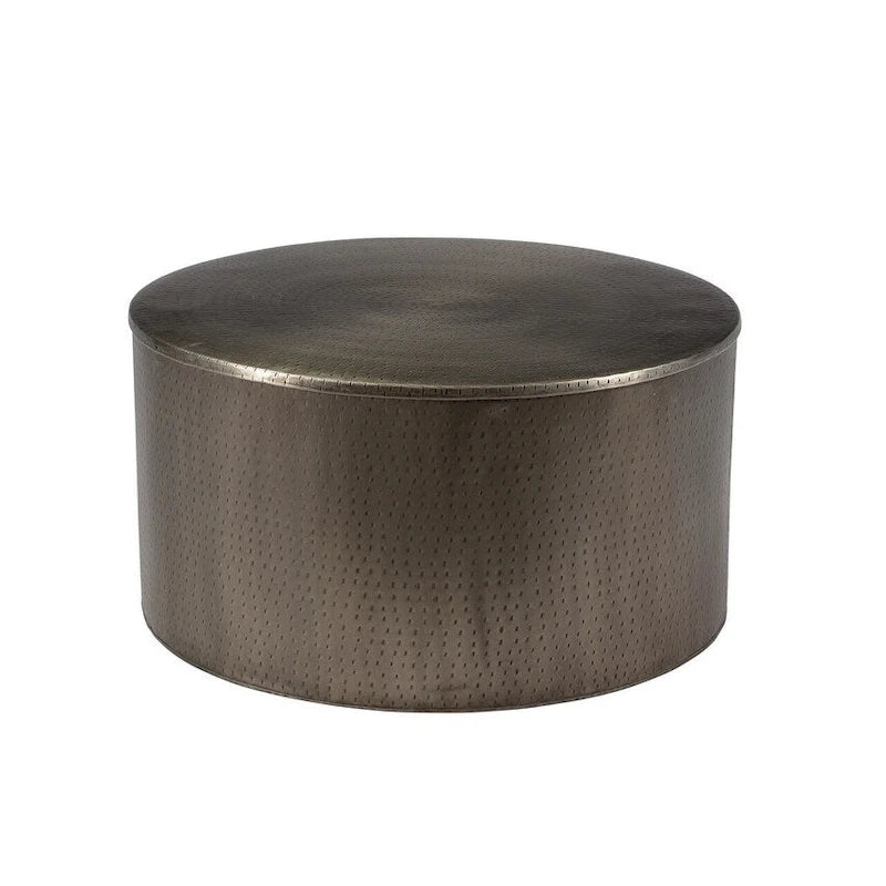 Drum Alevi silver Iron Coffee Table - 36'
