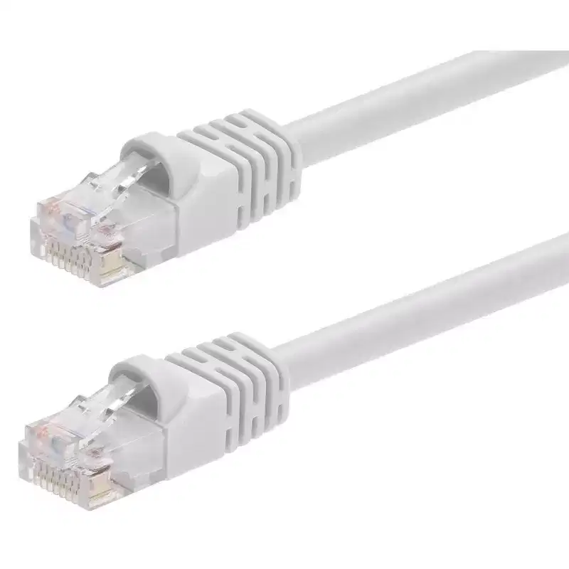 Monoprice Cat6 Ethernet Patch Cable - 2 Feet - White | Network Internet Cord - RJ45, Stranded, 550Mhz, UTP, Pure Bare Copper Wire, 24AWG