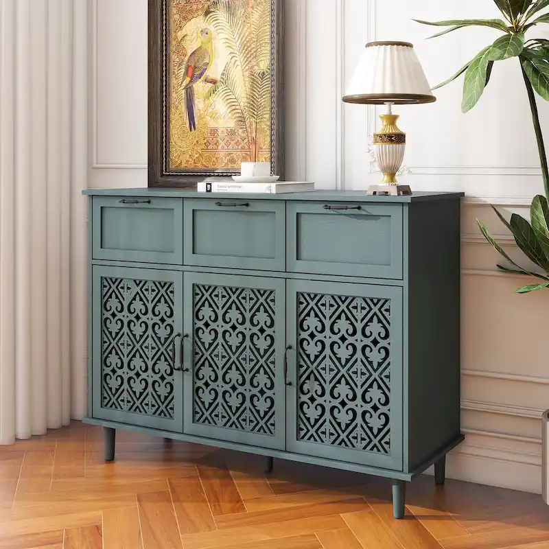 3 Door 3 Drawer Cabinet American Furniture Suitable for Living Room