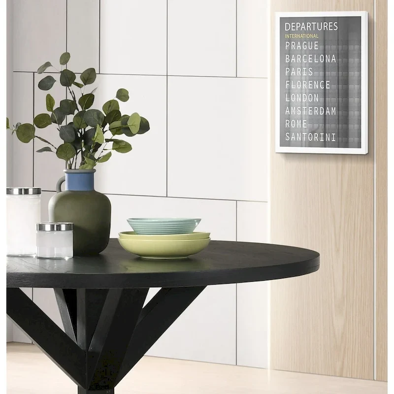 Black Cross-Buck Dining Table for 4