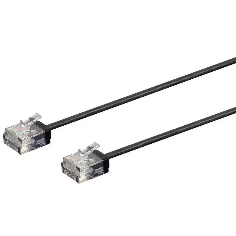 Monoprice Cat6 Ethernet Patch Cable - 5 Feet - Black | Stranded, 550MHz, UTP, Pure Bare Copper Wire, 32AWG - Micro SlimRun Series