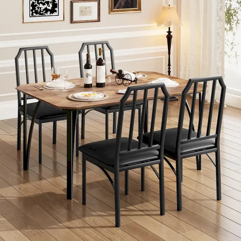 Farmhouse Dining Room Table Set for 4 Breakfast Nook